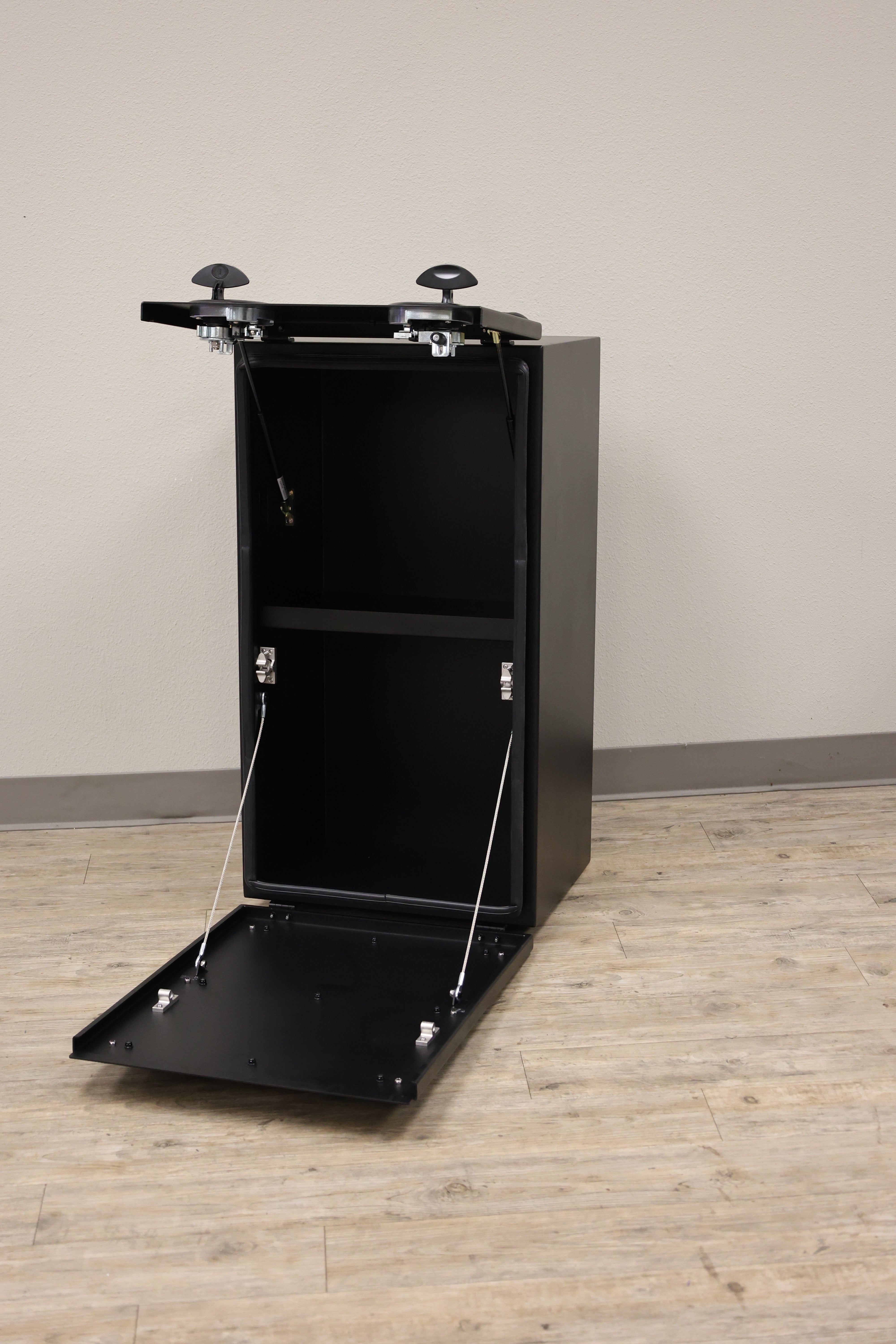 Camper Van Rear Door Aluminum Storage Box | Split Door