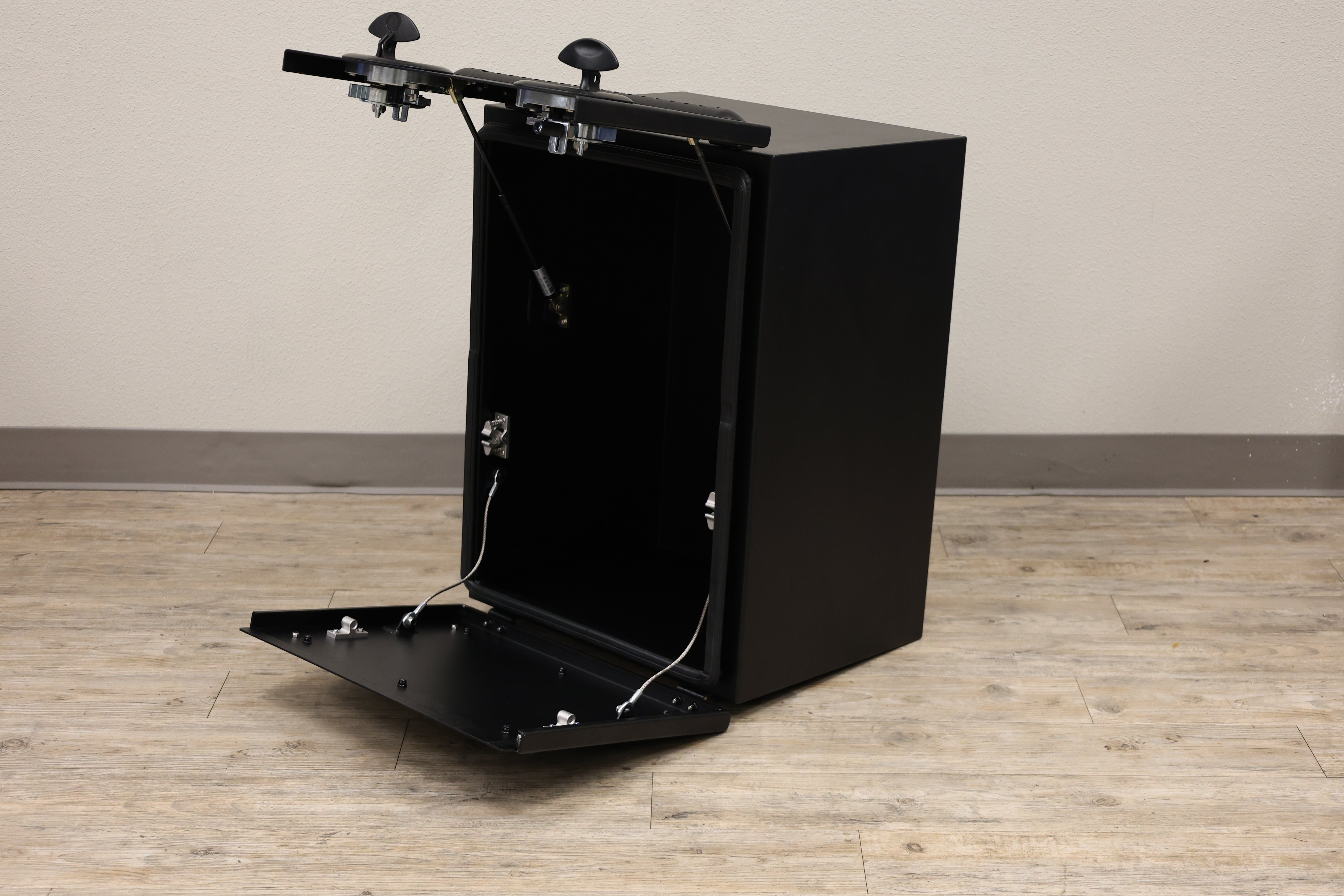 Camper Van Rear Door Aluminum Storage Box | Split Door