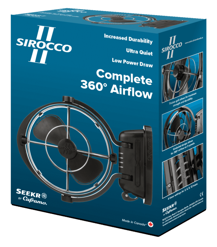 Sirocco II Omni Directional Fan (Black)  | Caframo