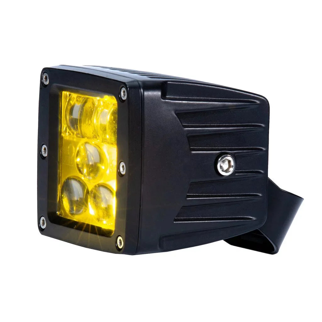 BrightSource - 3″ Cube Light Kit, .Driving/Spot Pattern, Yellow SAE/DOT Compliant