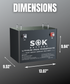 SOK 280Ah | SK12V280H 12Volt LiFePO4 Battery, Metal Case. Built-in Heater