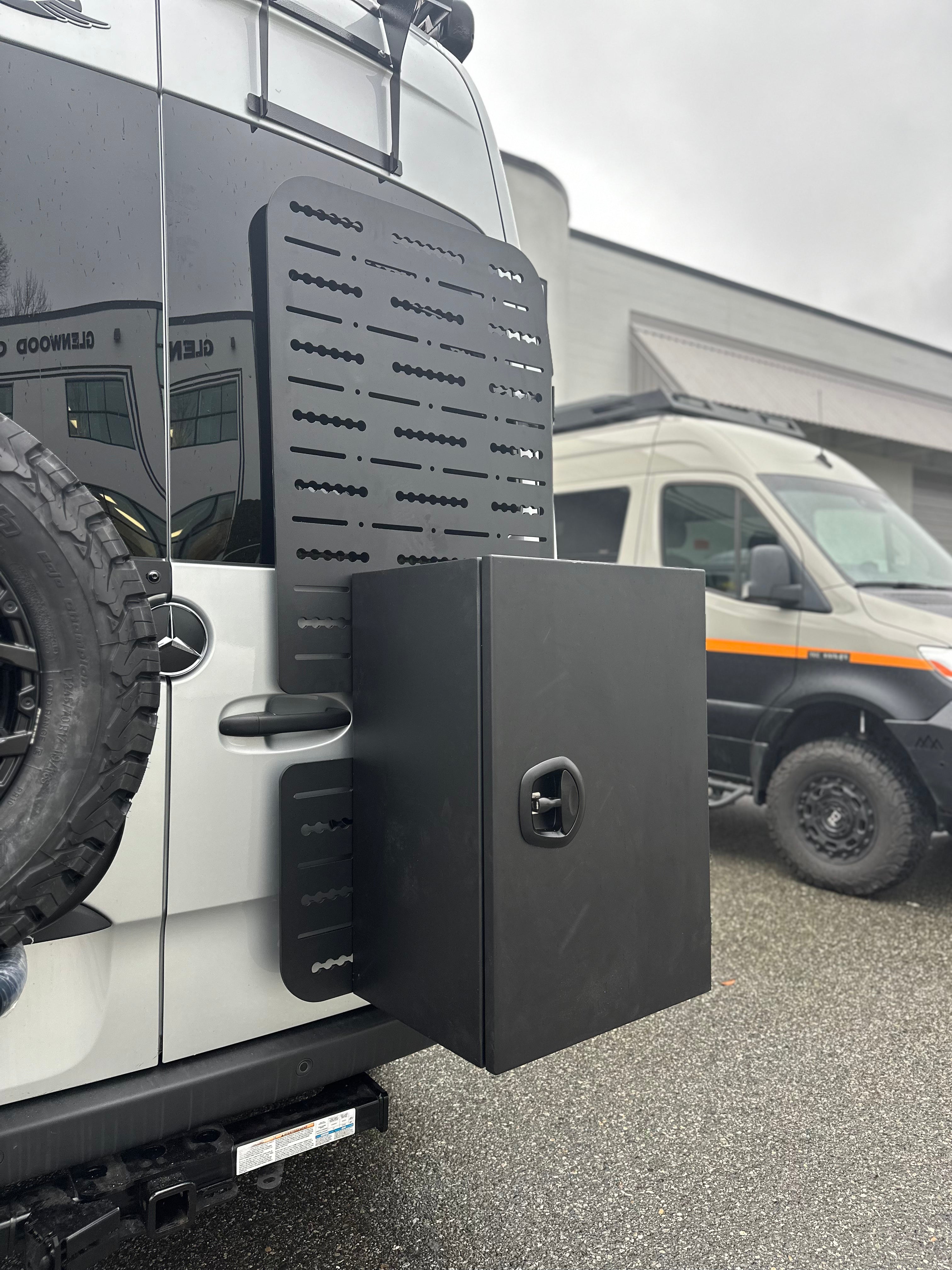 Venti Aluminum Camper Van Rear Door Storage Box