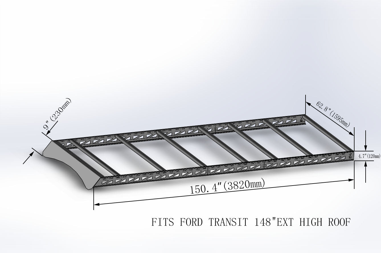Ford Transit Modular Aluminum Roof Rack