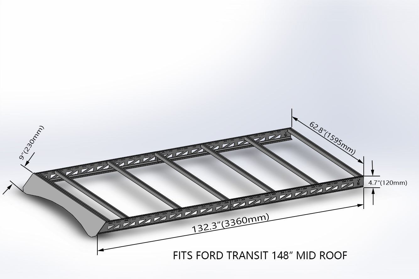 Ford Transit Modular Aluminum Roof Rack