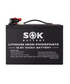 SOK 100Ah | SK12V100H. 12Volt LiFePO4 Battery, Metal Case. Built-in Heater